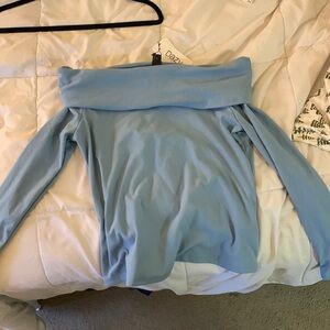 L Dazy blue cut across sweater